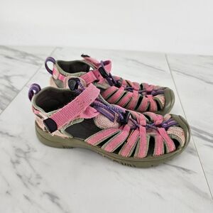 Keen girls 13 water shoes hiking summer pink purple adjustable river